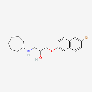 molecular formula C20H26BrNO2 B4127833 1-[(6-bromo-2-naphthyl)oxy]-3-(cycloheptylamino)-2-propanol 
