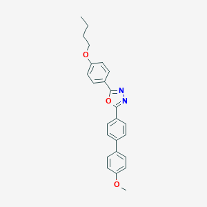 molecular formula C25H24N2O3 B412784 2-(4-BUTOXYPHENYL)-5-{4'-METHOXY-[1,1'-BIPHENYL]-4-YL}-1,3,4-OXADIAZOLE 