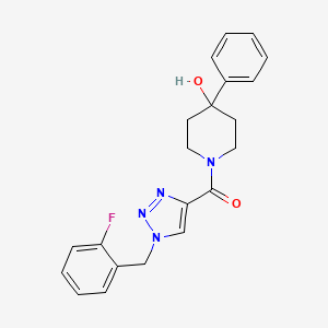 molecular formula C21H21FN4O2 B4127844 1-{[1-(2-fluorobenzyl)-1H-1,2,3-triazol-4-yl]carbonyl}-4-phenyl-4-piperidinol 