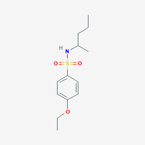 molecular formula C13H21NO3S B4127850 4-ethoxy-N-(1-methylbutyl)benzenesulfonamide 