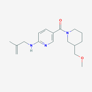 molecular formula C17H25N3O2 B4127913 5-{[3-(methoxymethyl)-1-piperidinyl]carbonyl}-N-(2-methyl-2-propen-1-yl)-2-pyridinamine 
