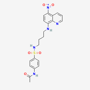 molecular formula C21H23N5O5S B4127934 N-{4-[({4-[(5-nitro-8-quinolinyl)amino]butyl}amino)sulfonyl]phenyl}acetamide 