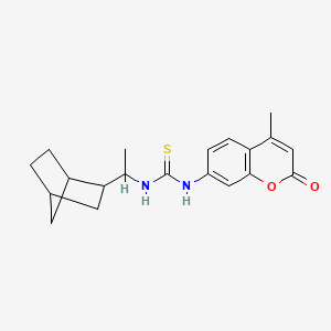 molecular formula C20H24N2O2S B4127951 N-(1-bicyclo[2.2.1]hept-2-ylethyl)-N'-(4-methyl-2-oxo-2H-chromen-7-yl)thiourea 