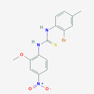 molecular formula C15H14BrN3O3S B4127986 N-(2-bromo-4-methylphenyl)-N'-(2-methoxy-4-nitrophenyl)thiourea 