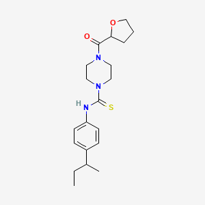 molecular formula C20H29N3O2S B4128001 N-(4-sec-butylphenyl)-4-(tetrahydro-2-furanylcarbonyl)-1-piperazinecarbothioamide 