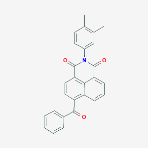 molecular formula C27H19NO3 B412801 6-benzoyl-2-(3,4-dimethylphenyl)-1H-benzo[de]isoquinoline-1,3(2H)-dione 