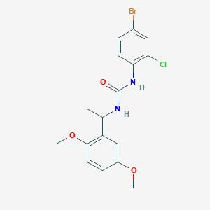 molecular formula C17H18BrClN2O3 B4128026 N-(4-bromo-2-chlorophenyl)-N'-[1-(2,5-dimethoxyphenyl)ethyl]urea 