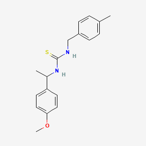 molecular formula C18H22N2OS B4128048 N-[1-(4-methoxyphenyl)ethyl]-N'-(4-methylbenzyl)thiourea 