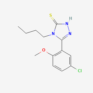 molecular formula C13H16ClN3OS B4128084 4-butyl-5-(5-chloro-2-methoxyphenyl)-2,4-dihydro-3H-1,2,4-triazole-3-thione 