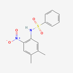 molecular formula C14H14N2O4S B4128090 N-(4,5-dimethyl-2-nitrophenyl)benzenesulfonamide 