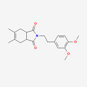molecular formula C20H25NO4 B4128107 2-[2-(3,4-dimethoxyphenyl)ethyl]-5,6-dimethyl-3a,4,7,7a-tetrahydro-1H-isoindole-1,3(2H)-dione 