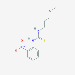 molecular formula C12H17N3O3S B4128108 N-(3-methoxypropyl)-N'-(4-methyl-2-nitrophenyl)thiourea 