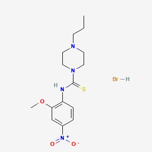 molecular formula C15H23BrN4O3S B4128153 N-(2-methoxy-4-nitrophenyl)-4-propyl-1-piperazinecarbothioamide hydrobromide 