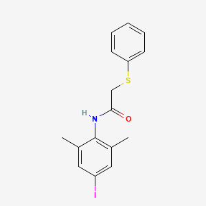 molecular formula C16H16INOS B4128163 N-(4-iodo-2,6-dimethylphenyl)-2-(phenylthio)acetamide 