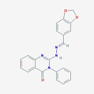 1,3-Benzodioxole-5-carbaldehyde (4-oxo-3-phenyl-3,4-dihydro-2-quinazolinyl)hydrazone