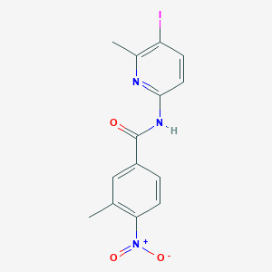 molecular formula C14H12IN3O3 B4128193 N-(5-iodo-6-methyl-2-pyridinyl)-3-methyl-4-nitrobenzamide 