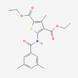 molecular formula C20H23NO5S B4128197 diethyl 5-[(3,5-dimethylbenzoyl)amino]-3-methyl-2,4-thiophenedicarboxylate 