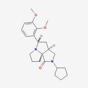 molecular formula C22H30N2O3 B4128210 (3aS*,5S*,9aS*)-2-cyclopentyl-5-(2,3-dimethoxyphenyl)hexahydro-7H-pyrrolo[3,4-g]pyrrolizin-1(2H)-one 