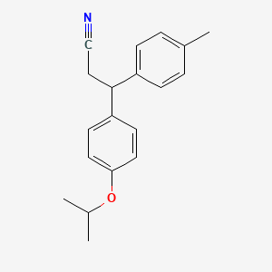 molecular formula C19H21NO B4128237 3-(4-isopropoxyphenyl)-3-(4-methylphenyl)propanenitrile 