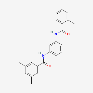 molecular formula C23H22N2O2 B4128257 3,5-dimethyl-N-{3-[(2-methylbenzoyl)amino]phenyl}benzamide 