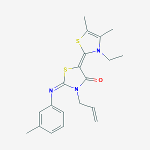 3-allyl-5-(3-ethyl-4,5-dimethyl-1,3-thiazol-2(3H)-ylidene)-2-[(3-methylphenyl)imino]-1,3-thiazolidin-4-one