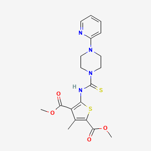 dimethyl 3-methyl-5-({[4-(2-pyridinyl)-1-piperazinyl]carbonothioyl}amino)-2,4-thiophenedicarboxylate