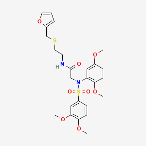 N~2~-(2,5-dimethoxyphenyl)-N~2~-[(3,4-dimethoxyphenyl)sulfonyl]-N~1~-{2-[(2-furylmethyl)thio]ethyl}glycinamide