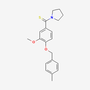 1-({3-methoxy-4-[(4-methylbenzyl)oxy]phenyl}carbonothioyl)pyrrolidine