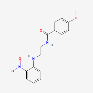 molecular formula C16H17N3O4 B4128332 4-methoxy-N-{2-[(2-nitrophenyl)amino]ethyl}benzamide 