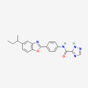 molecular formula C20H19N5O2 B4128351 N-[4-(5-sec-butyl-1,3-benzoxazol-2-yl)phenyl]-1H-1,2,4-triazole-3-carboxamide 