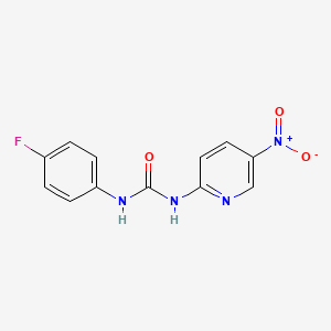 molecular formula C12H9FN4O3 B4128359 N-(4-fluorophenyl)-N'-(5-nitro-2-pyridinyl)urea 