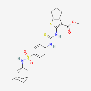 methyl 2-{[({4-[(1-adamantylamino)sulfonyl]phenyl}amino)carbonothioyl]amino}-5,6-dihydro-4H-cyclopenta[b]thiophene-3-carboxylate