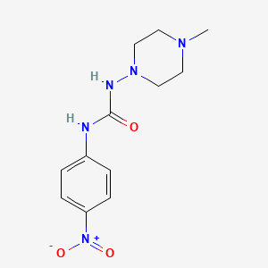 molecular formula C12H17N5O3 B4128383 N-(4-methyl-1-piperazinyl)-N'-(4-nitrophenyl)urea 