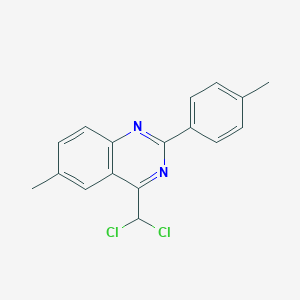 molecular formula C17H14Cl2N2 B412840 4-(Dichloromethyl)-6-methyl-2-(4-methylphenyl)quinazoline CAS No. 59455-83-3