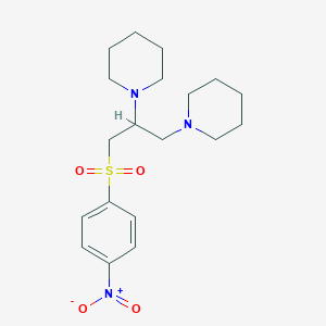 1,1'-{3-[(4-nitrophenyl)sulfonyl]-1,2-propanediyl}dipiperidine