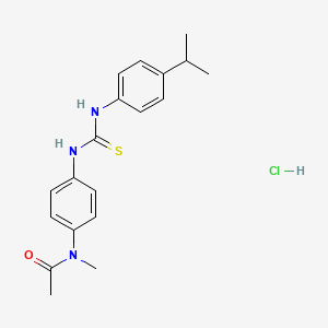 molecular formula C19H24ClN3OS B4128429 N-[4-({[(4-isopropylphenyl)amino]carbonothioyl}amino)phenyl]-N-methylacetamide hydrochloride 