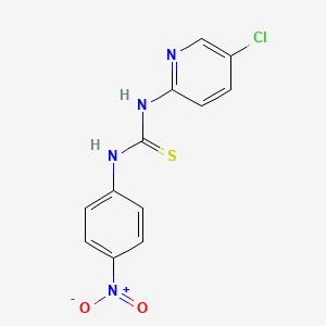 molecular formula C12H9ClN4O2S B4128433 N-(5-chloro-2-pyridinyl)-N'-(4-nitrophenyl)thiourea 