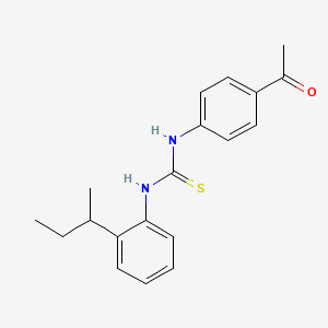 molecular formula C19H22N2OS B4128435 N-(4-acetylphenyl)-N'-(2-sec-butylphenyl)thiourea 