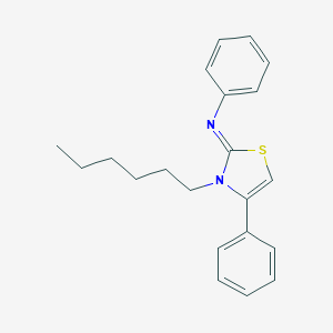 N-(3-hexyl-4-phenyl-1,3-thiazol-2(3H)-ylidene)-N-phenylamine