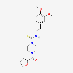 molecular formula C20H29N3O4S B4128442 N-[2-(3,4-dimethoxyphenyl)ethyl]-4-(tetrahydro-2-furanylcarbonyl)-1-piperazinecarbothioamide 