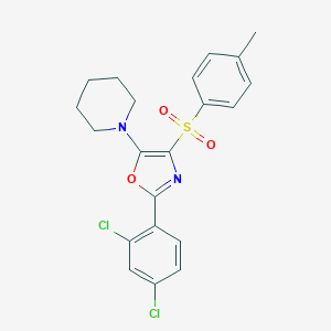 2-(2,4-Dichlorophenyl)-5-(1-piperidinyl)-1,3-oxazol-4-yl 4-methylphenyl sulfone