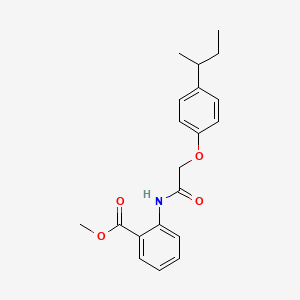 molecular formula C20H23NO4 B4128457 methyl 2-{[(4-sec-butylphenoxy)acetyl]amino}benzoate 