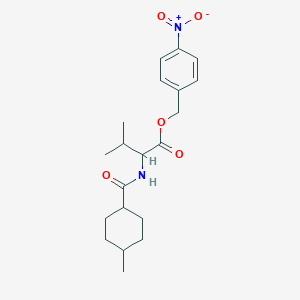 molecular formula C20H28N2O5 B4128463 4-nitrobenzyl N-[(4-methylcyclohexyl)carbonyl]valinate 