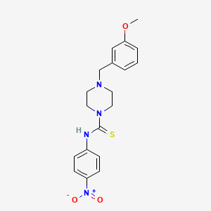 molecular formula C19H22N4O3S B4128468 4-(3-methoxybenzyl)-N-(4-nitrophenyl)-1-piperazinecarbothioamide 