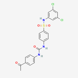 4-({[(4-acetylphenyl)amino]carbonyl}amino)-N-(3,5-dichlorophenyl)benzenesulfonamide