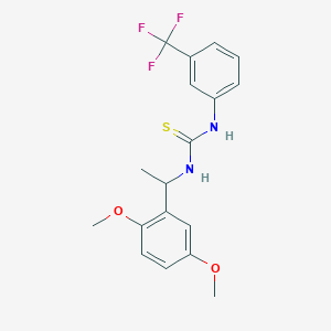 molecular formula C18H19F3N2O2S B4128511 N-[1-(2,5-dimethoxyphenyl)ethyl]-N'-[3-(trifluoromethyl)phenyl]thiourea 