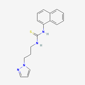 molecular formula C17H18N4S B4128513 N-1-naphthyl-N'-[3-(1H-pyrazol-1-yl)propyl]thiourea 