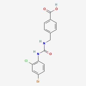 molecular formula C15H12BrClN2O3 B4128521 4-[({[(4-bromo-2-chlorophenyl)amino]carbonyl}amino)methyl]benzoic acid 