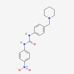 molecular formula C19H22N4O3 B4128527 N-(4-nitrophenyl)-N'-[4-(1-piperidinylmethyl)phenyl]urea 