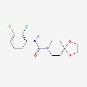 molecular formula C14H16Cl2N2O3 B4128536 N-(2,3-dichlorophenyl)-1,4-dioxa-8-azaspiro[4.5]decane-8-carboxamide 